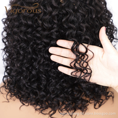 Black Brazilian Wholesale Bob Short Cheap Gluless Natural Afro Kinky Curly Real Raw Hair 100% Human Hair